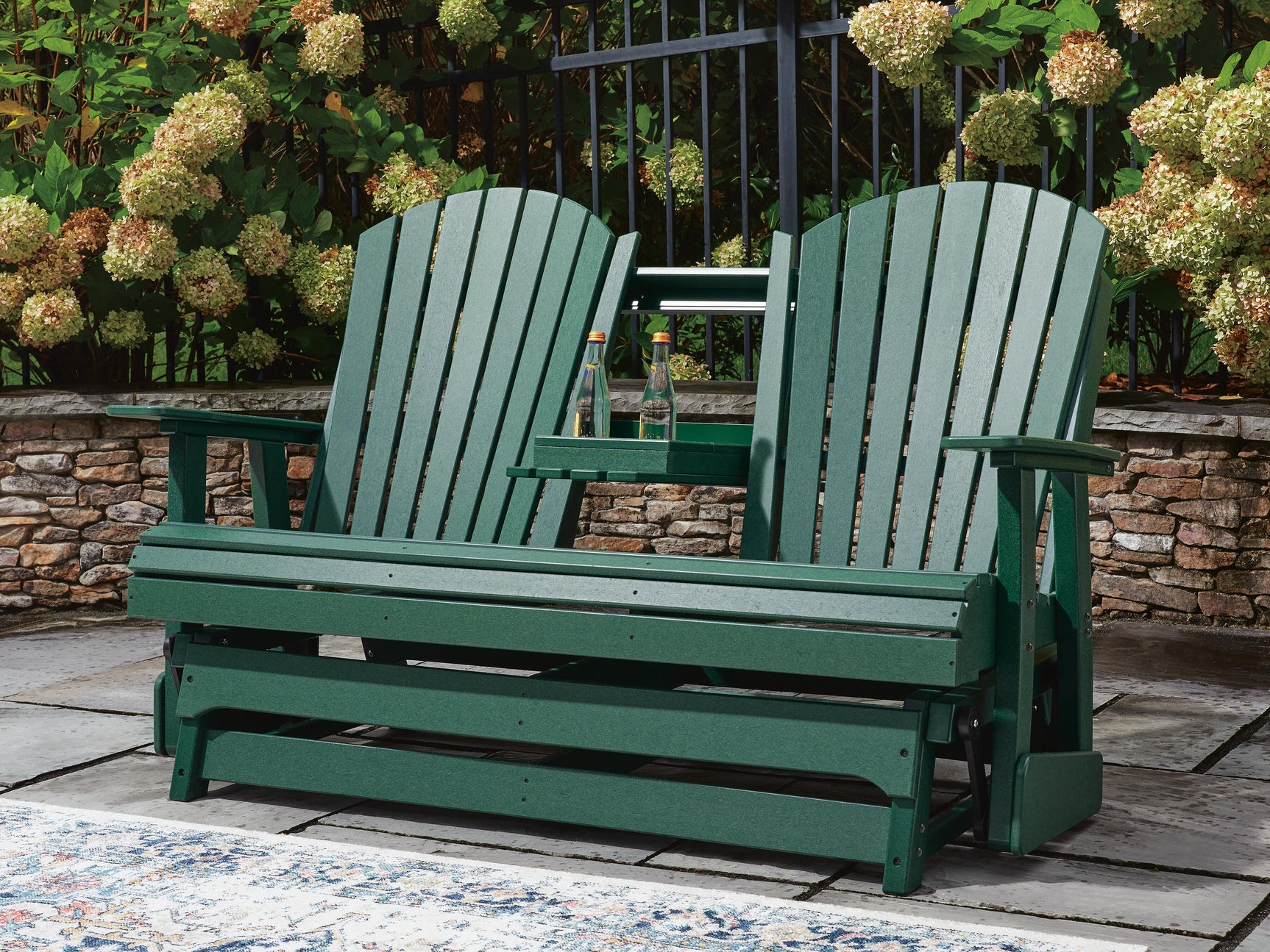 Hyland Green Outdoor Loveseat Glider