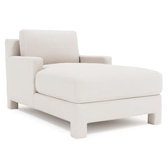 Mily Ivory Chaise Without Pillows