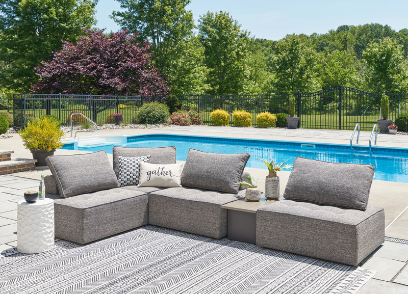 Bree Zee Brown 5-Piece Outdoor Sectional - Ornate Home