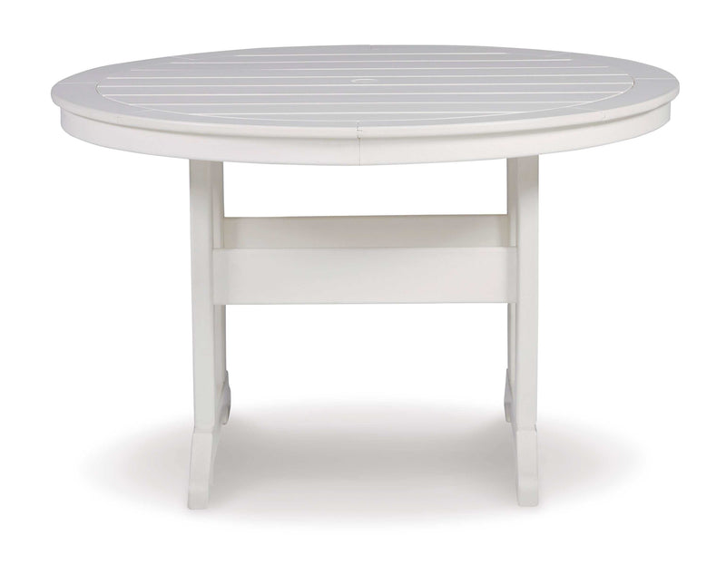 Crescent Luxe White Outdoor Dining Table - Ornate Home