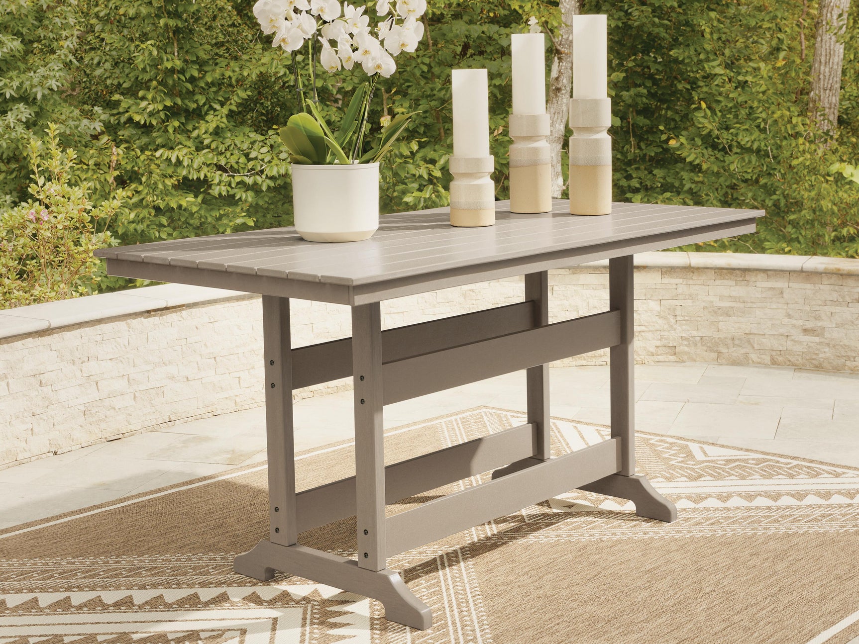 Sandy Dune Medium Brown Outdoor Counter Height Dining Table