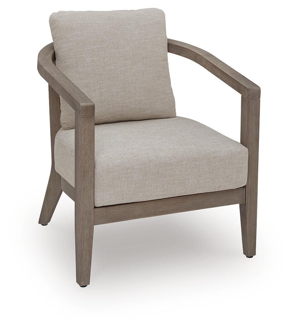 Sunset Lake Beige Outdoor Chairs with Cushions/Table (Set of 3)