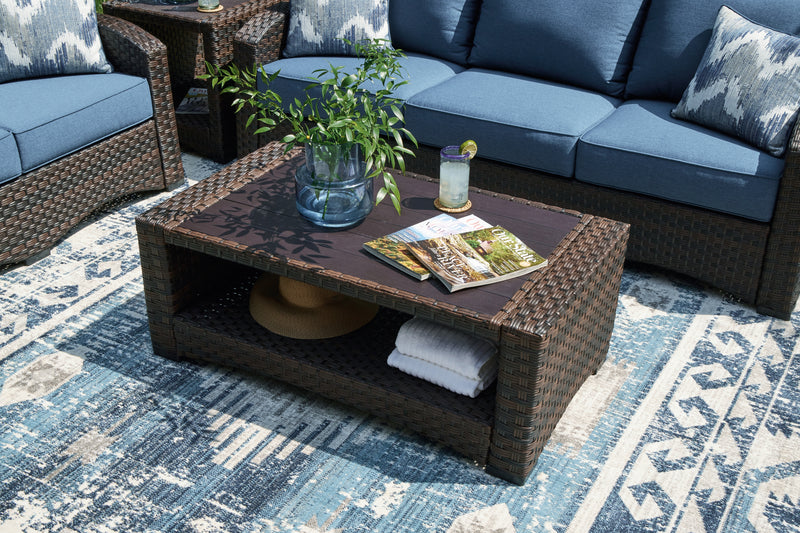 Windglow Brown Outdoor Coffee Table - Ornate Home