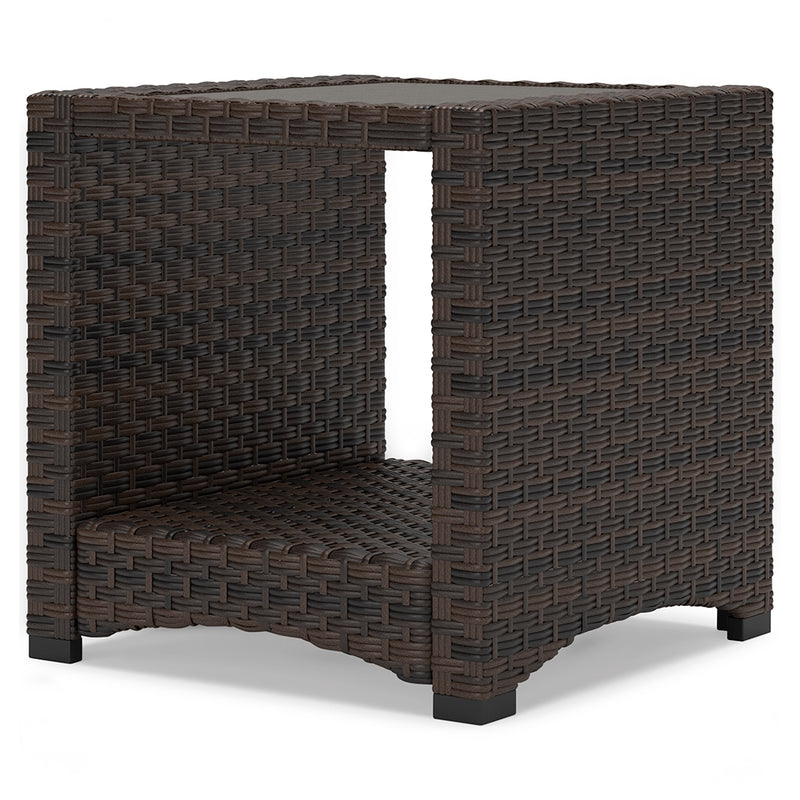 Windglow Brown Outdoor End Table - Ornate Home