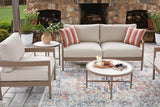 Big Creek Beige Outdoor Love/Chairs/Tables Set (Set of 5)