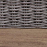 Francis Beach Natural/Gray Outdoor Loveseat with Cushion