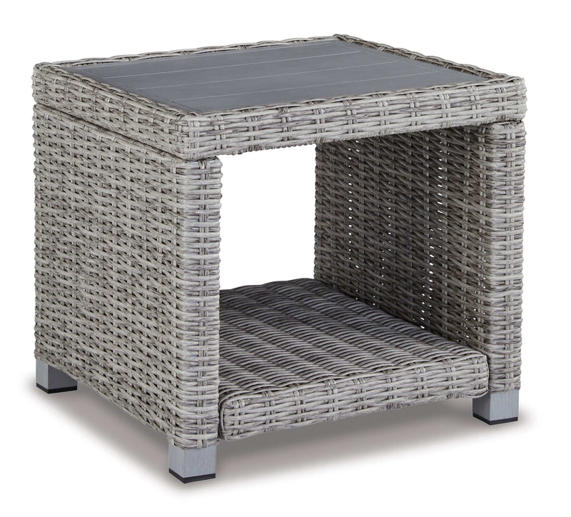 Naples Beach Light Gray Outdoor End Table - Ornate Home