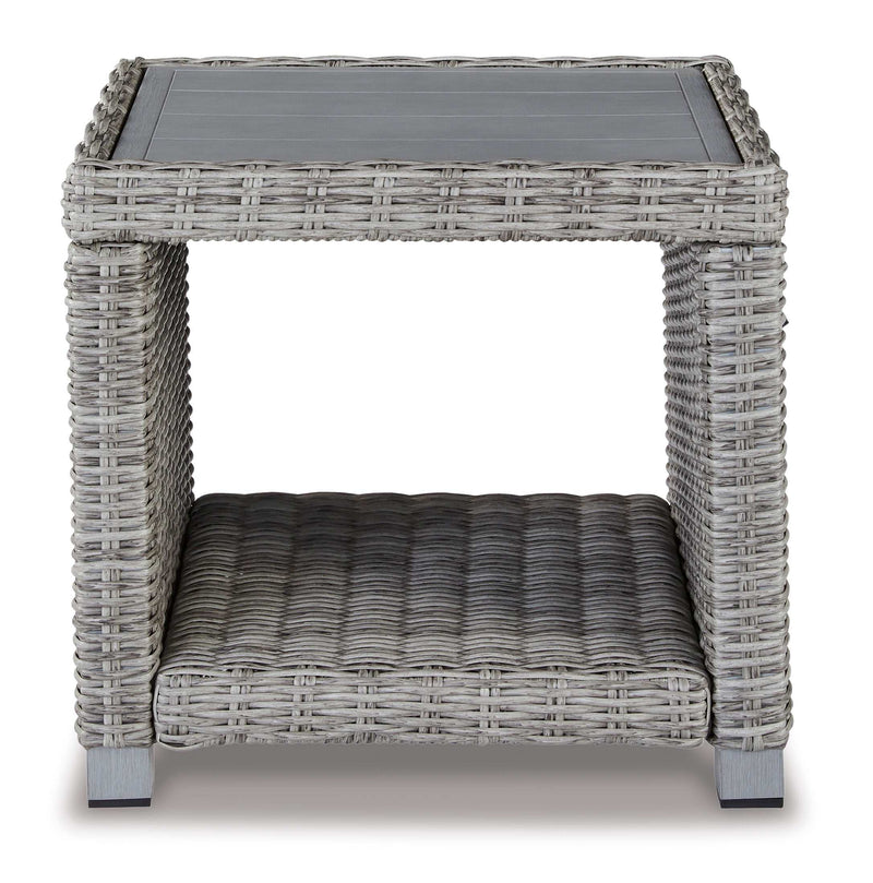 Naples Beach Light Gray Outdoor End Table - Ornate Home