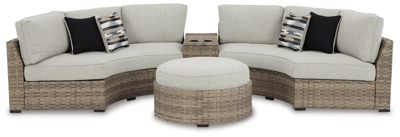Calworth Beige 4-Piece Outdoor Sectional - Ornate Home