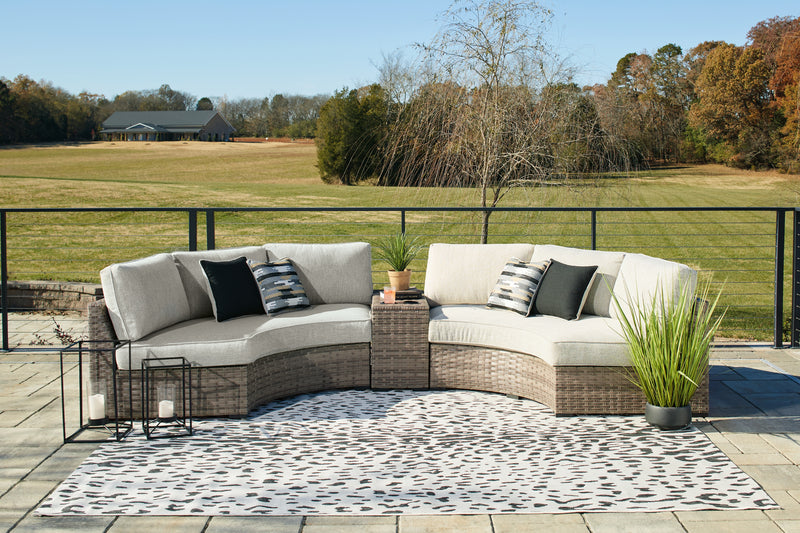 Calworth Beige 3-Piece Outdoor Sectional - Ornate Home