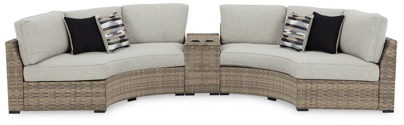 Calworth Beige 3-Piece Outdoor Sectional - Ornate Home