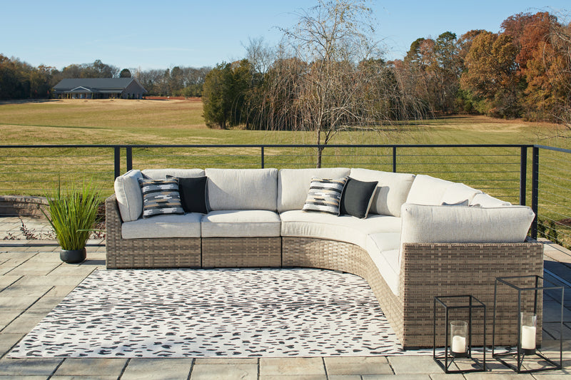 Calworth Beige 5-Piece Outdoor Sectional - Ornate Home