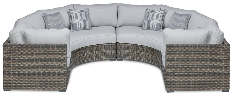 Harbor Court Gray 4-Piece Outdoor Sectional - Ornate Home