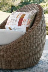 Cardiff Beach Beige Outdoor Loveseat/2 Swivel Chairs (Set of 3)