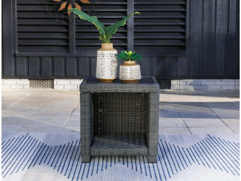 Elite Park Gray Outdoor End Table - Ornate Home