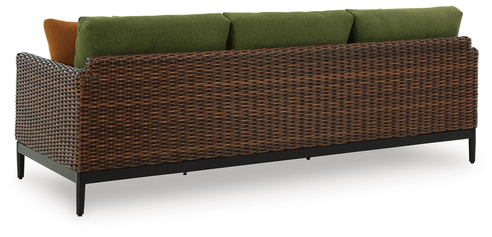 Horizon Hall Brown/Green Outdoor Sofa, 2 Lounge Chairs and 2 Ottomans