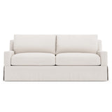 Sutton White Loveseat Without Pillows