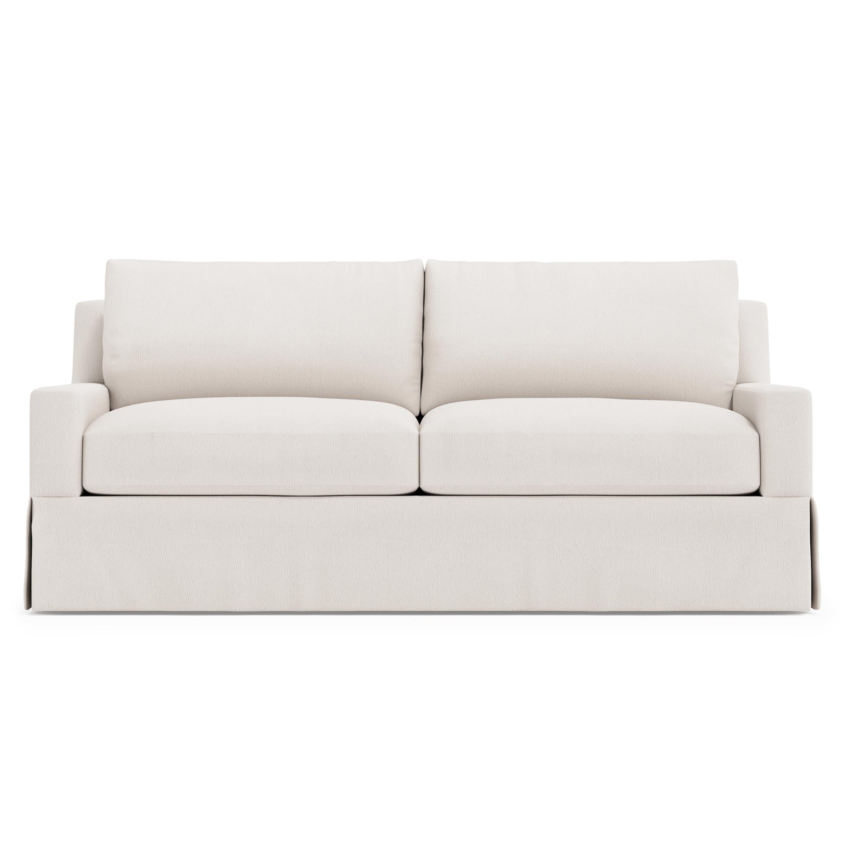 Sutton White Loveseat Without Pillows