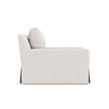 Sutton White Loveseat Without Pillows