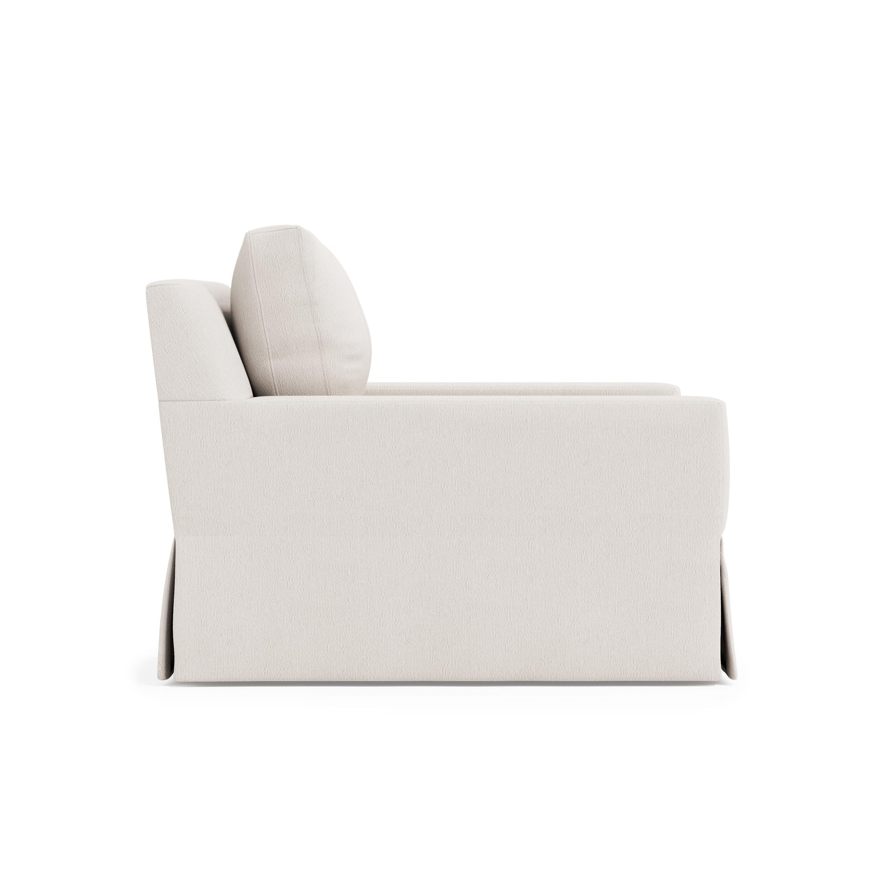 Sutton White Loveseat Without Pillows
