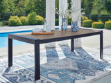 Mabry Shores Navy Blue/Driftwood Outdoor Dining Table
