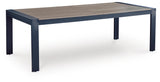 Mabry Shores Navy Blue/Driftwood Outdoor Dining Table
