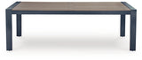 Mabry Shores Navy Blue/Driftwood Outdoor Dining Table