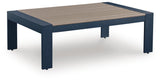Mabry Shores Navy Blue/Driftwood Outdoor Coffee Table