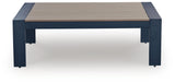Mabry Shores Navy Blue/Driftwood Outdoor Coffee Table