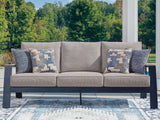 Mabry Shores Navy Blue/Driftwood Outdoor Sofa with Cushion
