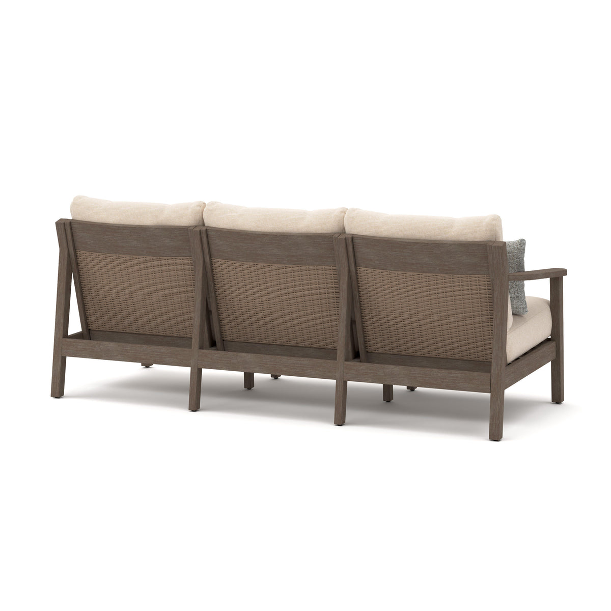 Adams Lane Dark Brown/Beige Outdoor Sofa