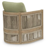 Vision Lane Beige/Green Outdoor Lounge Chair (Set of 2)