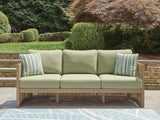 Vision Lane Beige/Green Outdoor Sofa with Cushion