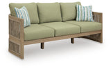 Vision Lane Beige/Green Outdoor Sofa with Cushion