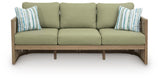 Vision Lane Beige/Green Outdoor Sofa with Cushion