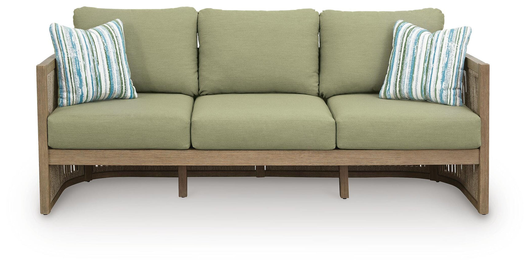 Vision Lane Beige/Green Outdoor Sofa with Cushion