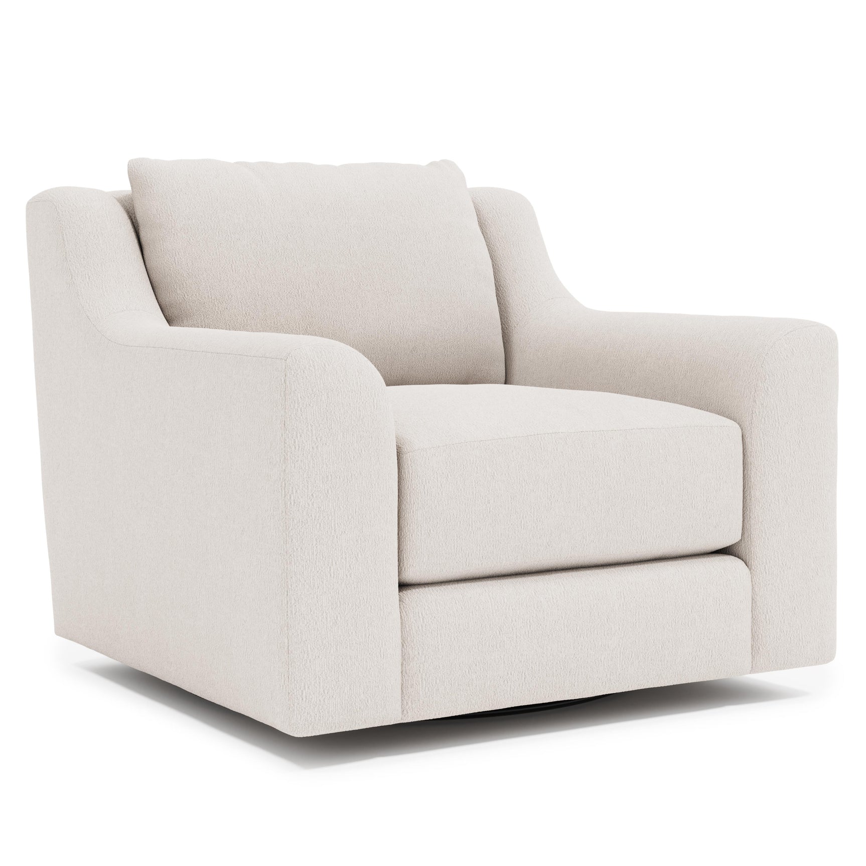 Gabi Ivory Swivel Chair Without Pillows