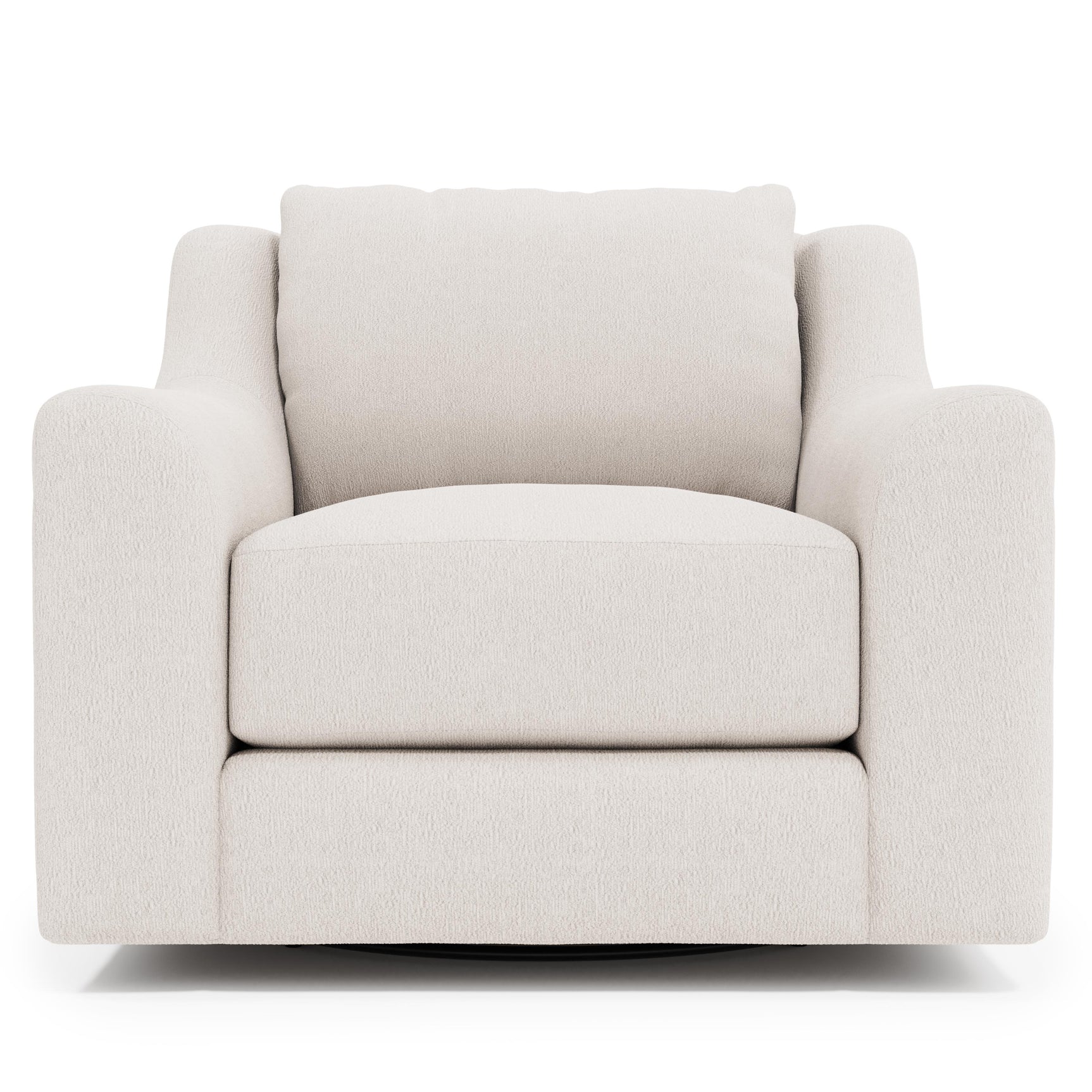 Gabi Ivory Swivel Chair Without Pillows