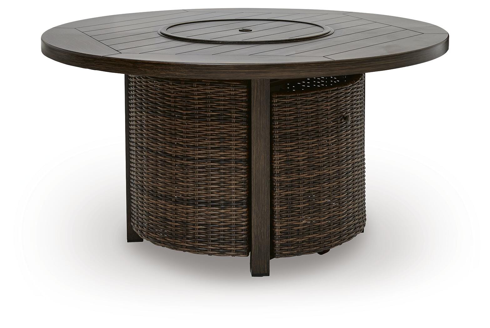 Drakes Beach Dark Brown Outdoor Fire Pit Table