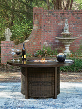Drakes Beach Dark Brown Outdoor Fire Pit Table