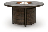 Drakes Beach Dark Brown Outdoor Fire Pit Table