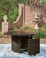 Drakes Beach Dark Brown Outdoor Fire Pit Table