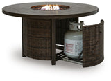Drakes Beach Dark Brown Outdoor Fire Pit Table