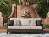 Drakes Beach Dark Brown Outdoor Sofa with Cushion