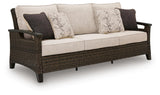 Drakes Beach Dark Brown Outdoor Sofa with Cushion