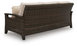 Drakes Beach Dark Brown Outdoor Sofa with Cushion
