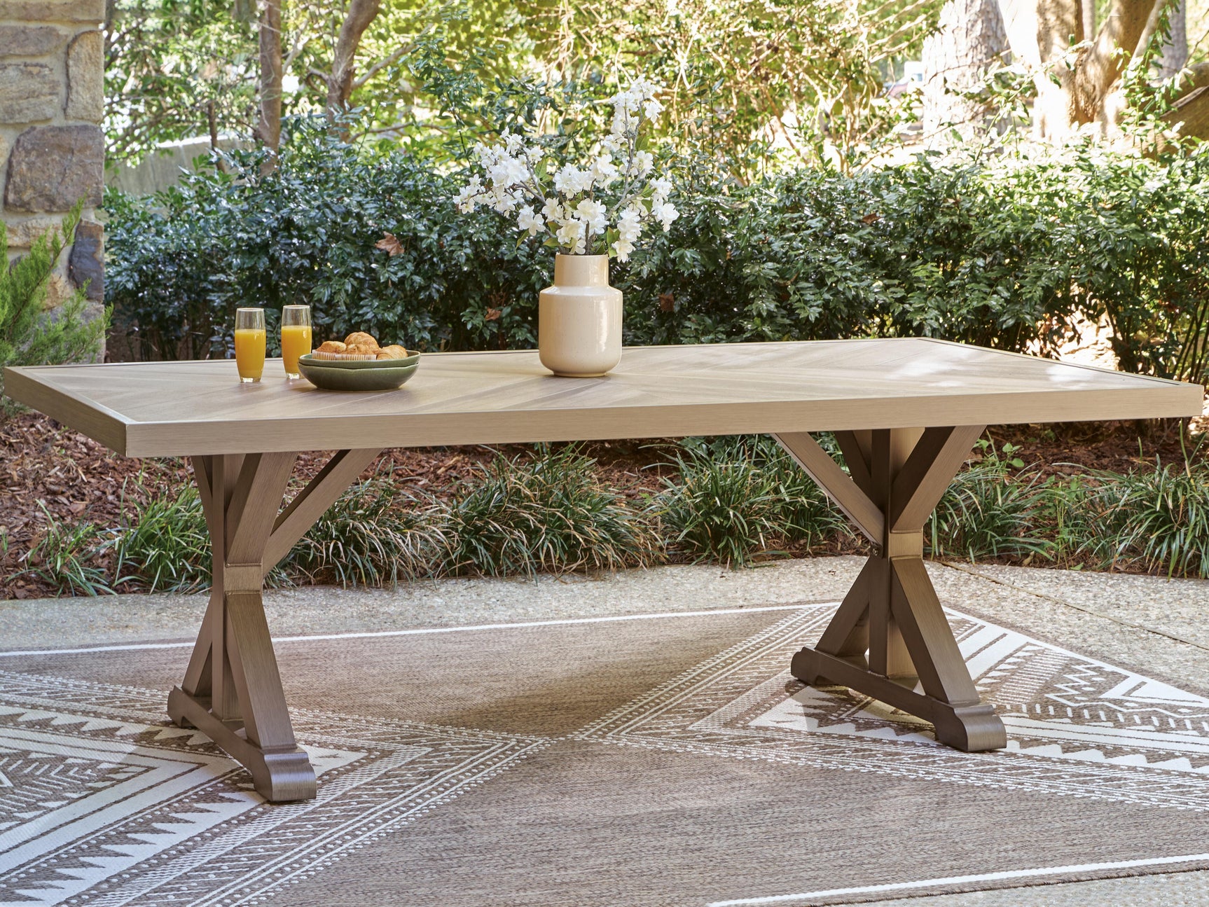 Revare Beach Beige Outdoor Dining Table