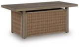 Revare Beach Beige Outdoor Fire Pit Table