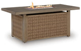Revare Beach Beige Outdoor Fire Pit Table