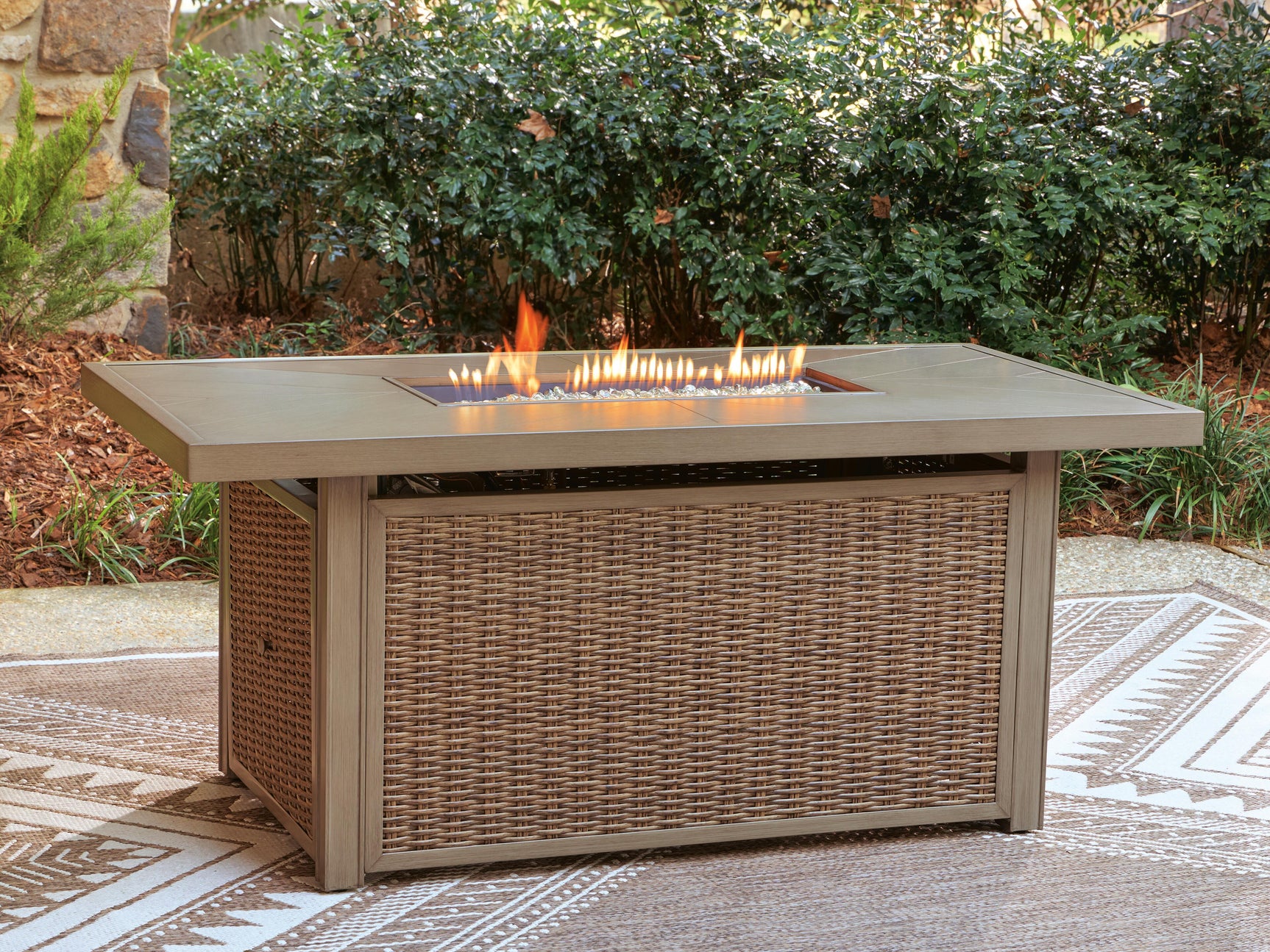 Revare Beach Beige Outdoor Fire Pit Table